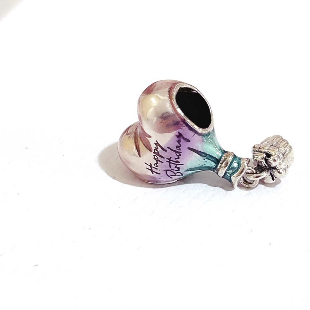 PANDORA Happy Birthday Hot Air Heart Balloon Charm w/box - Picture 5 of 9